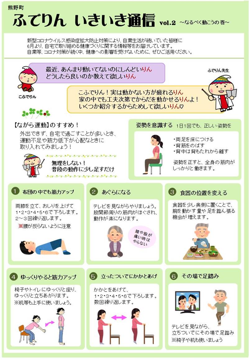 第2回 ふでりんいきいき通信 表面