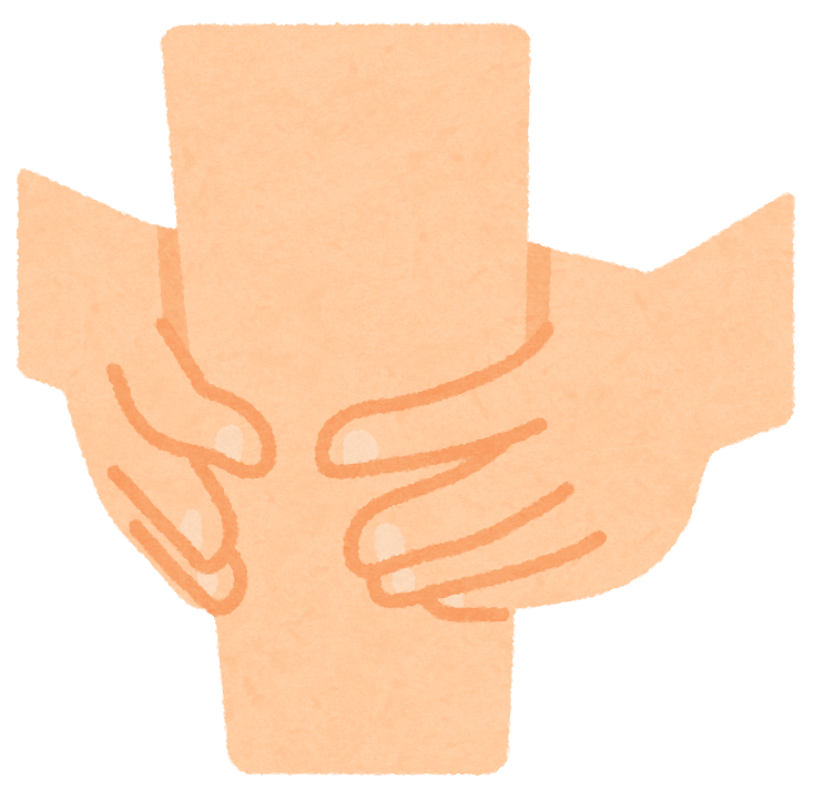 隙間ができる指輪っかテストのイラスト