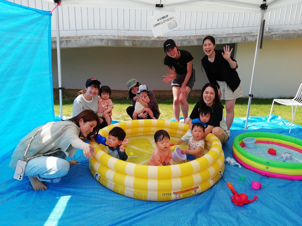 8月ののびのびサークルの集合写真