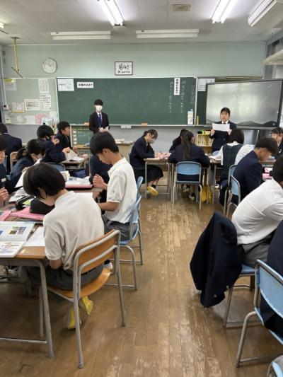 学校の授業の様子