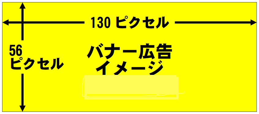 熊野町ホームページバナー広告（縦56ピクセル、横130ピクセル）の実寸大イメージ画像