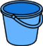水色のバケツのイラスト