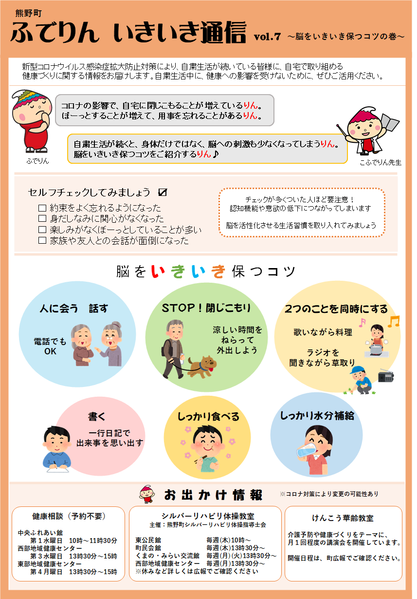 第7回 ふでりんいきいき通信表面