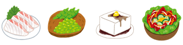 おつまみにおすすめの料理のイラスト