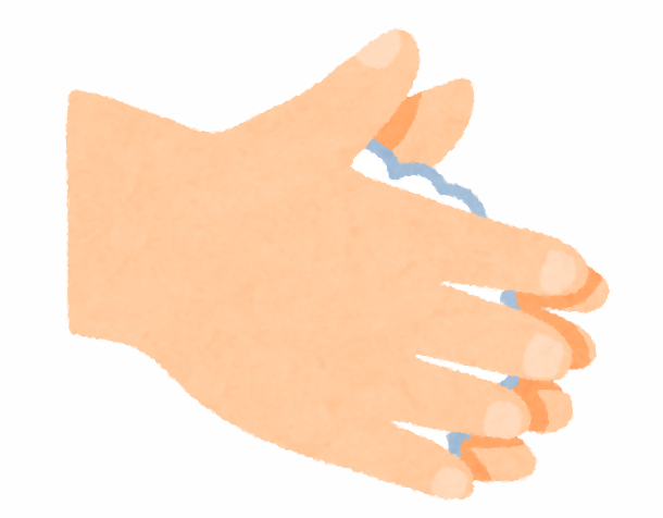 泡ソープを両手で付けているイラスト