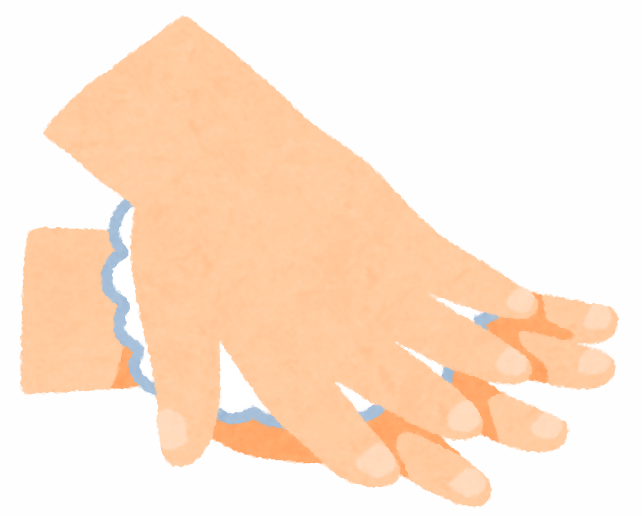 泡ソープを手のひらに広げているイラスト