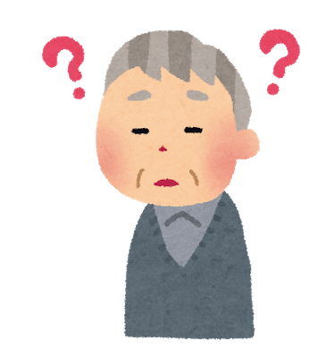 認知機能の低下を表す男性のイラスト