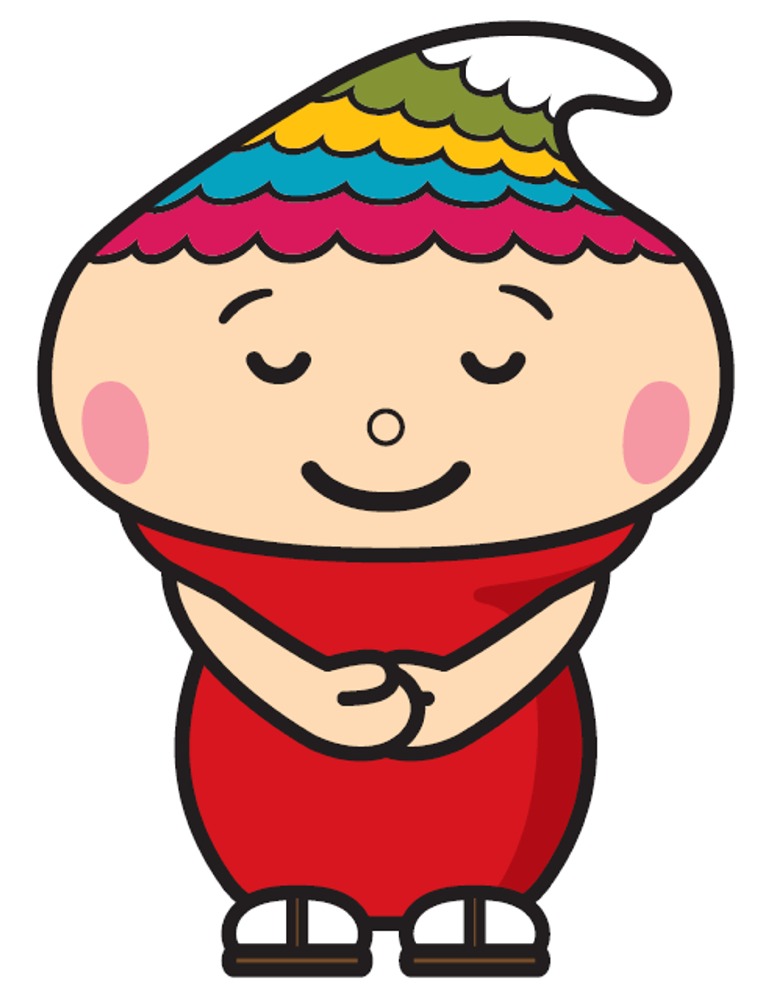 お辞儀しているふでりんのイラスト