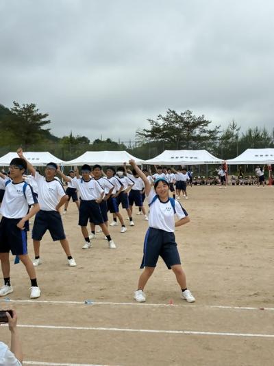 熊野東中学校体育祭の様子