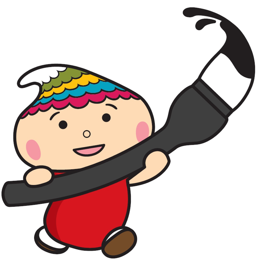 筆を持つふでりんのイラスト