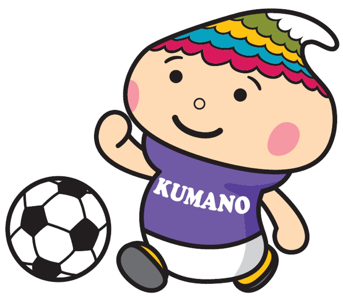 サッカーボールを蹴るふでりん