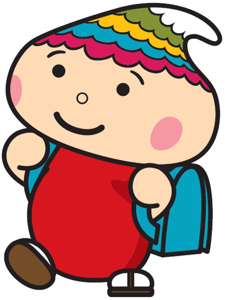 ランドセルを背負っているふでりん