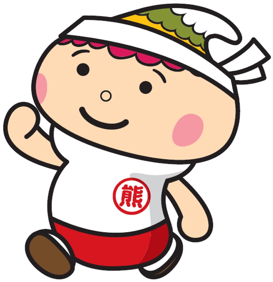 白い鉢巻きをして走っているふでりん