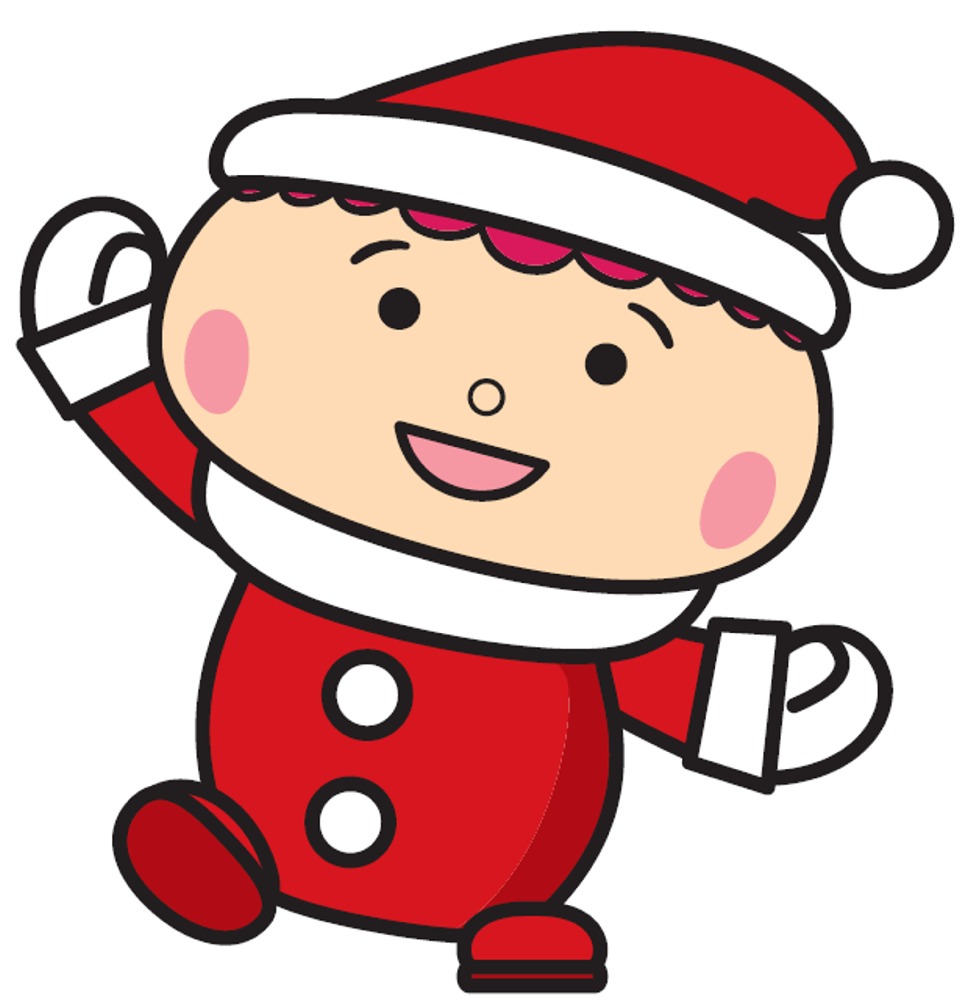 サンタのコスチュームを着たふでりん
