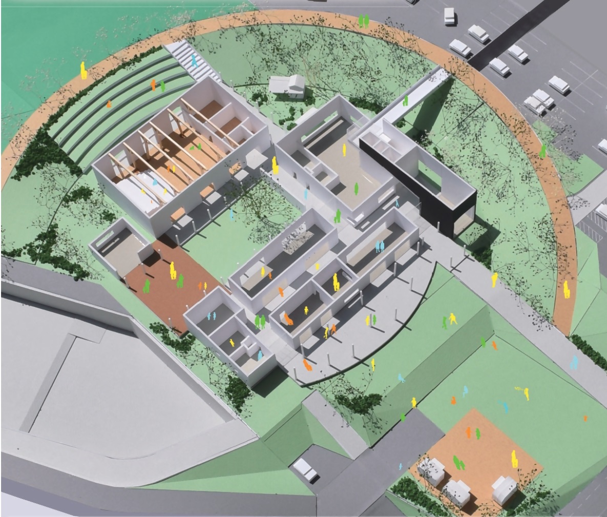 設計者選定における公園施設の提案パース図