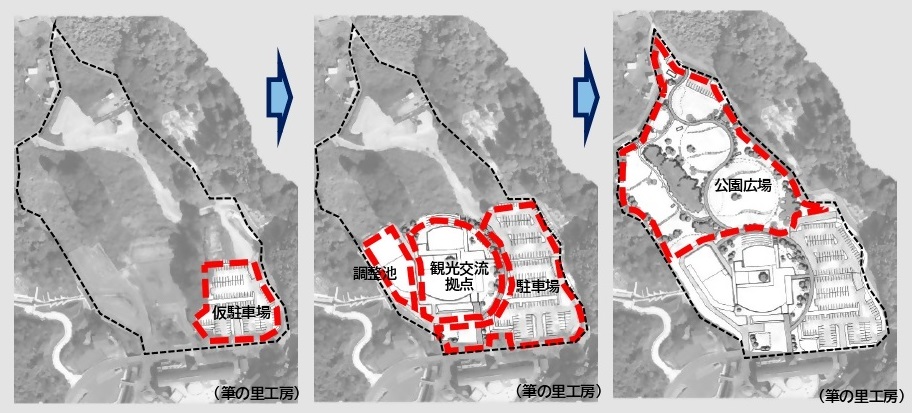 年度別の整備施設を明示した地図