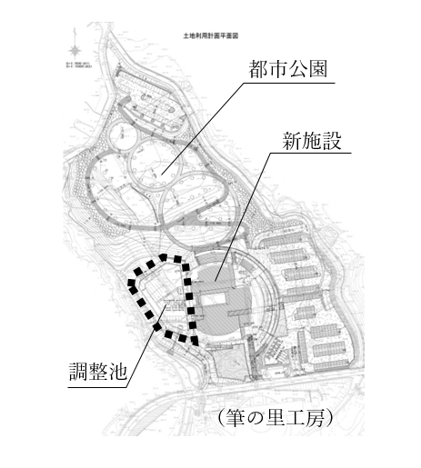 調整池の位置図