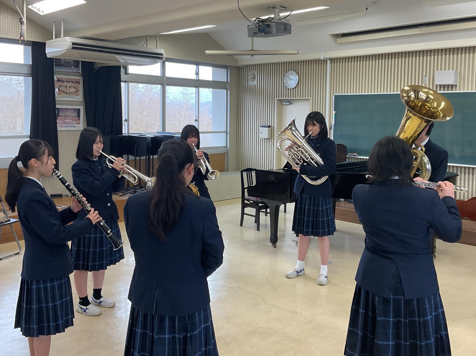 熊野高校 音楽コースの活動風景